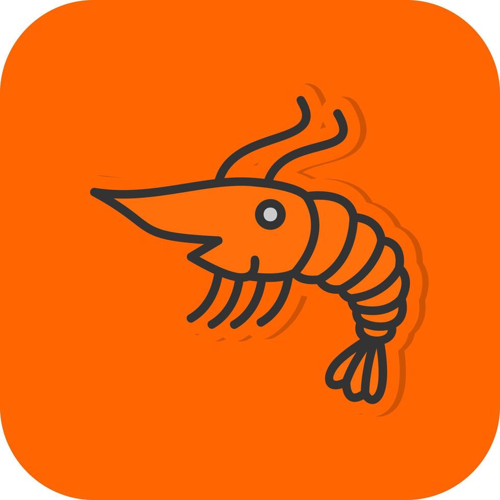 Shrimp Vector Icon Design