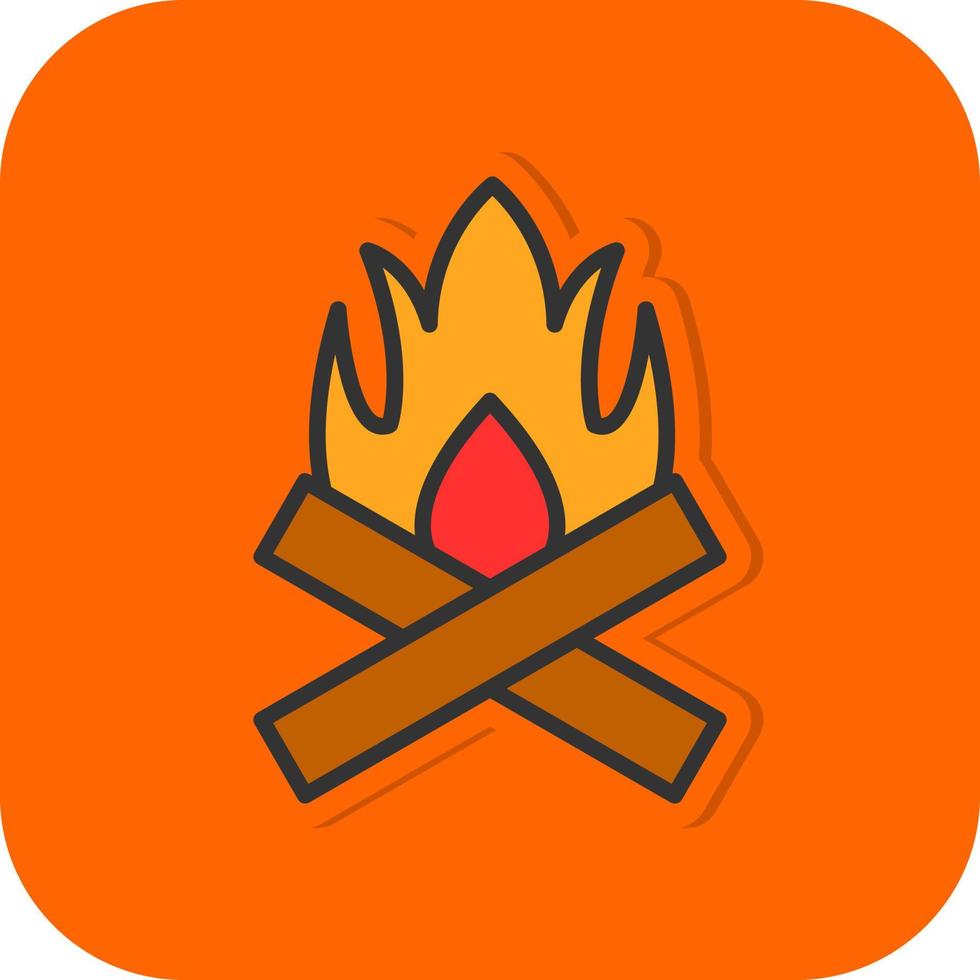 Bonfire Vector Icon Design