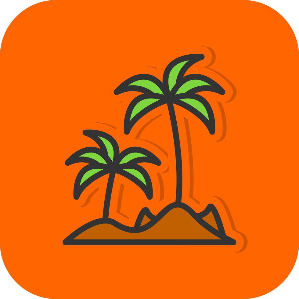 Island Vector Icon Design