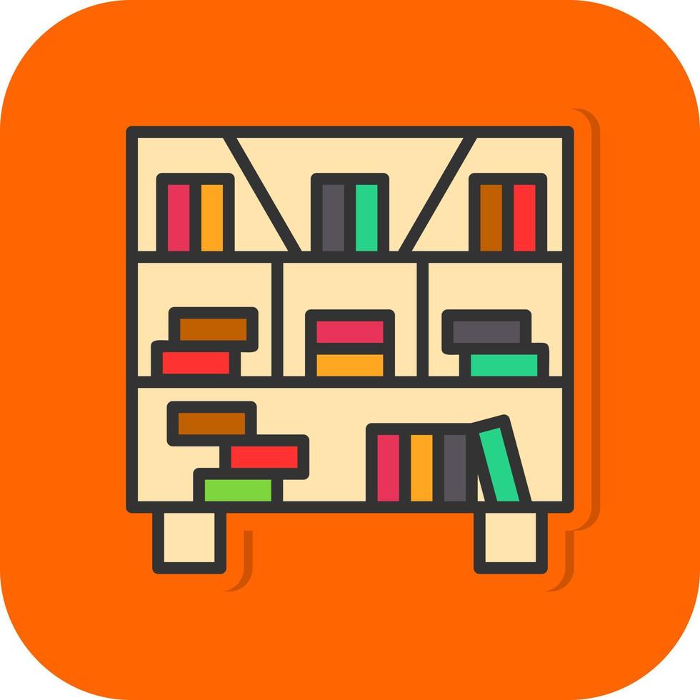 Bookshelve Vector Icon Design