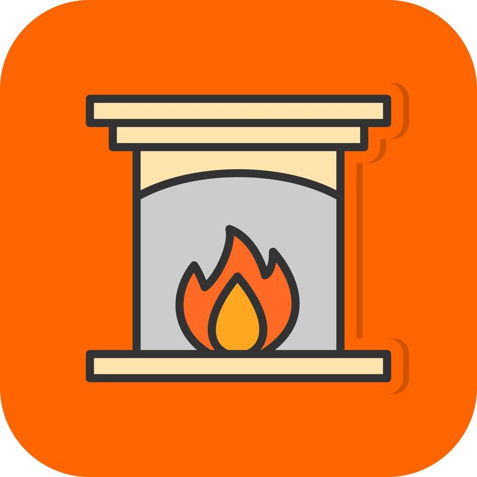 diseño de icono de vector de chimenea