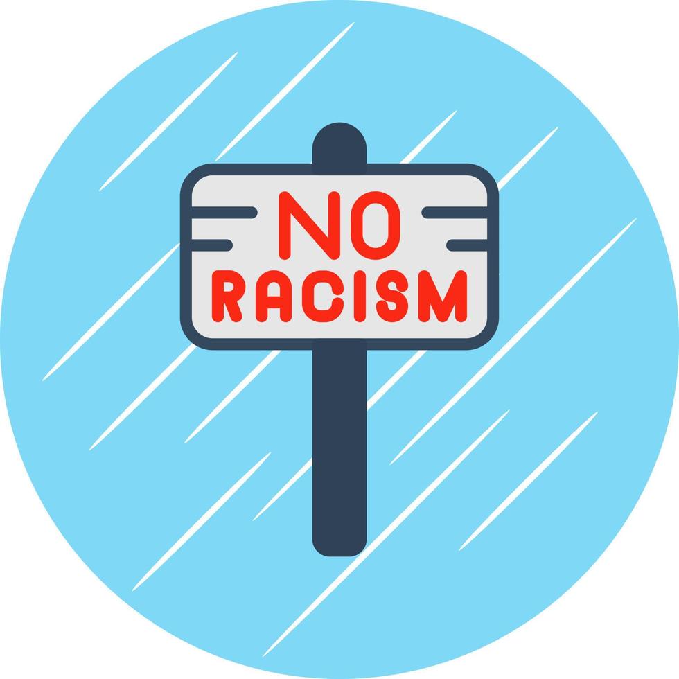 sin diseño de icono de vector de racismo