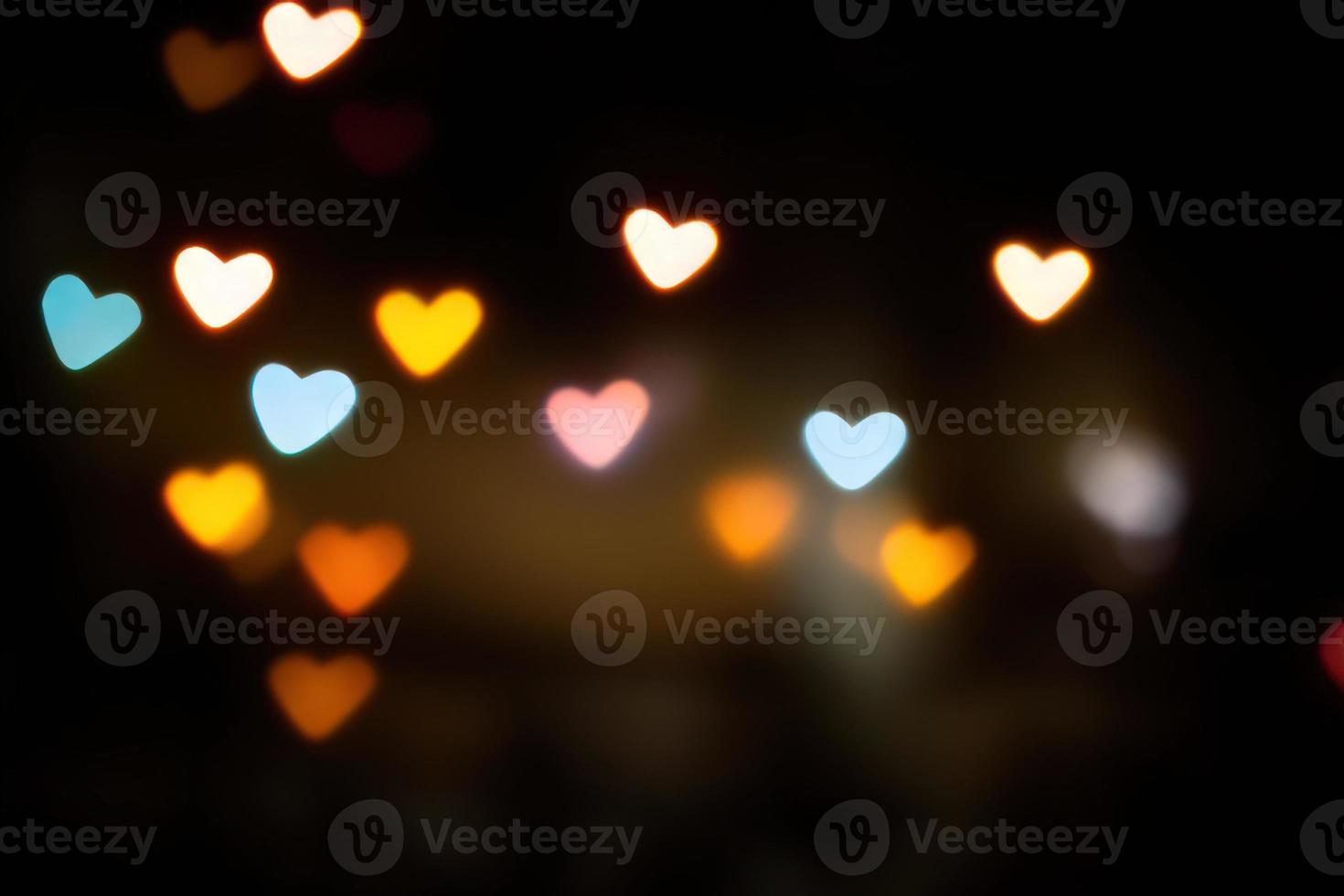 heart shape bokeh lights background photo