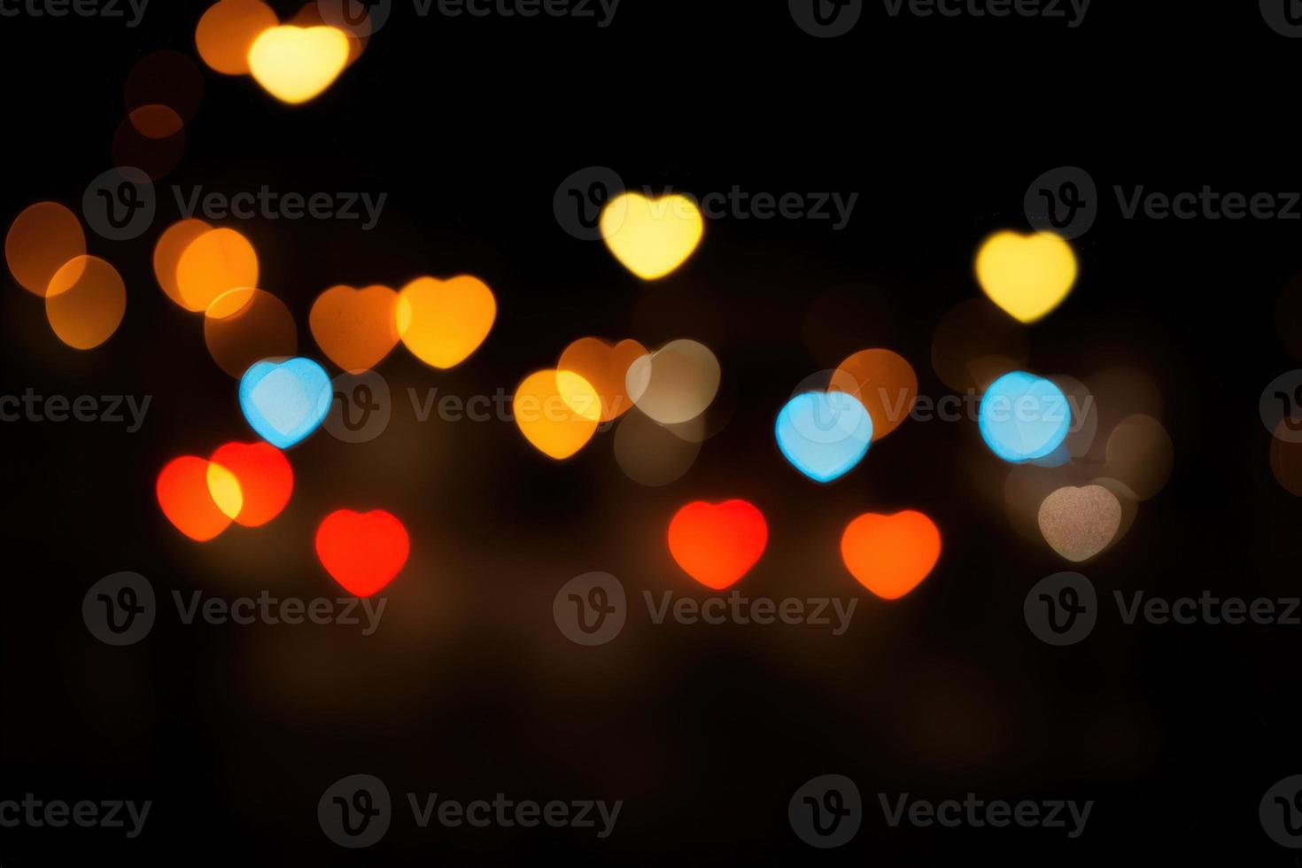 heart shape bokeh lights background photo