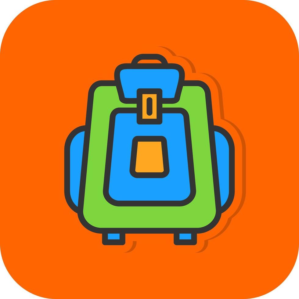 Backpack Vector Icon Design