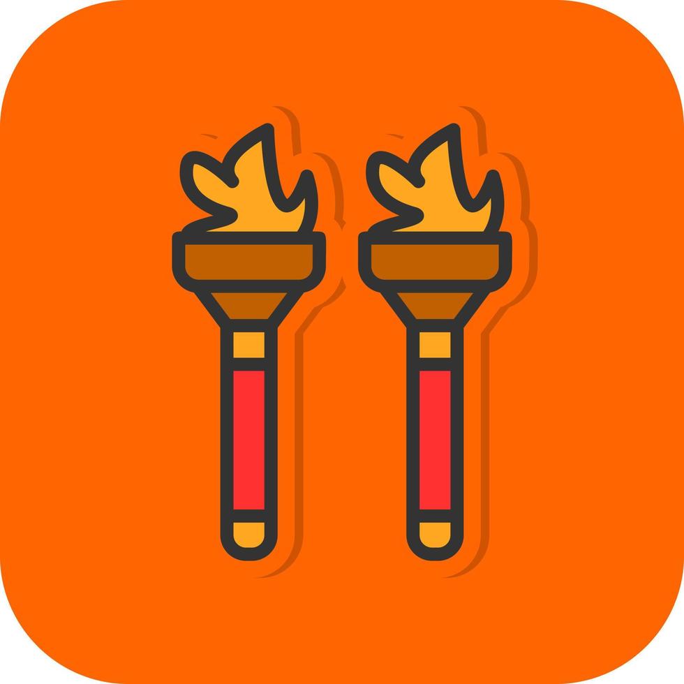 Flambeaux Vector Icon Design