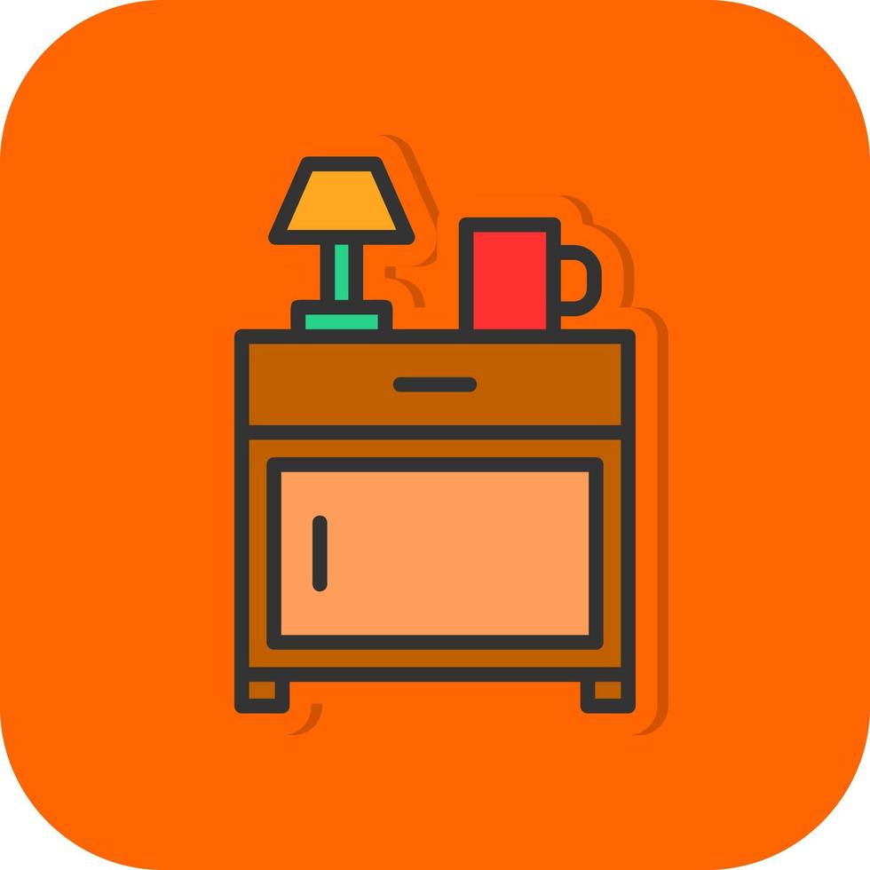 Bedside Table Vector Icon Design