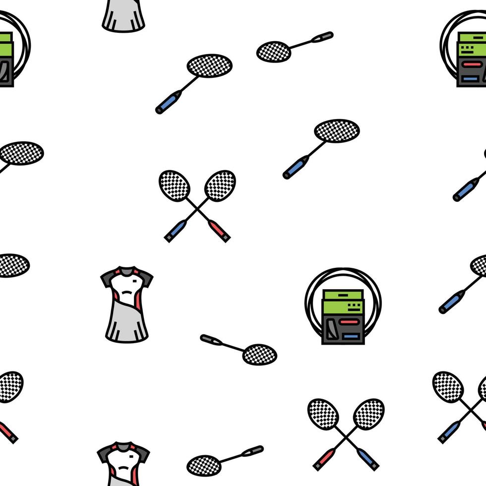 badminton shuttlecock sport vector seamless pattern