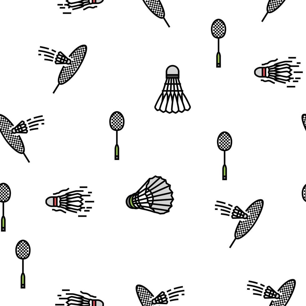 badminton shuttlecock sport vector seamless pattern