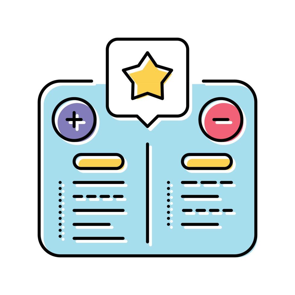 demonstrate self awareness color icon vector illustration