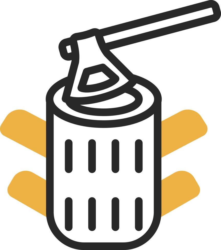 Wood Cutting Vector Icon Design