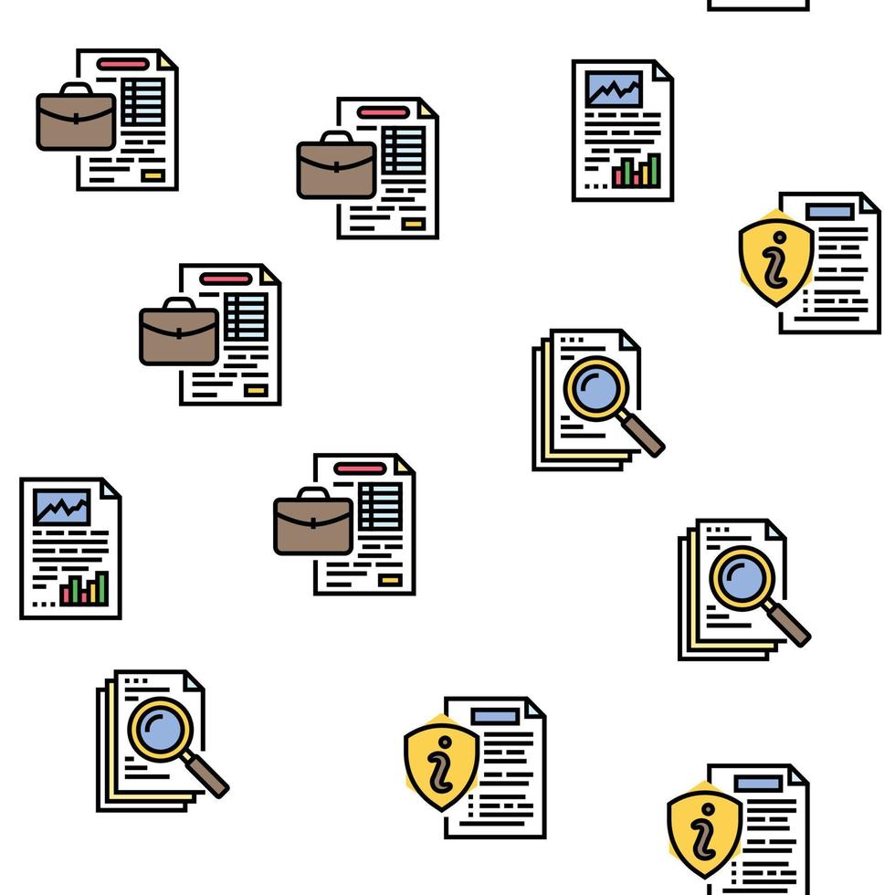 document paper file business page vector seamless pattern