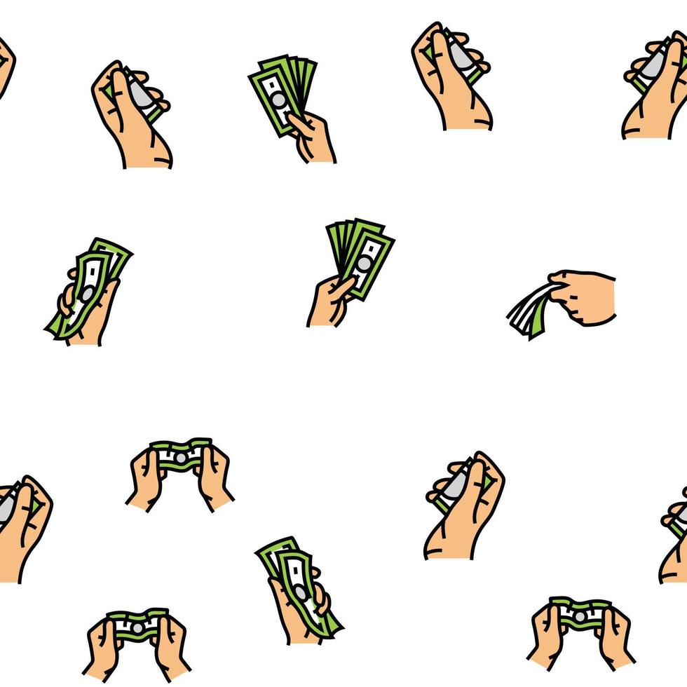 money cash payment dollar finance vector seamless pattern