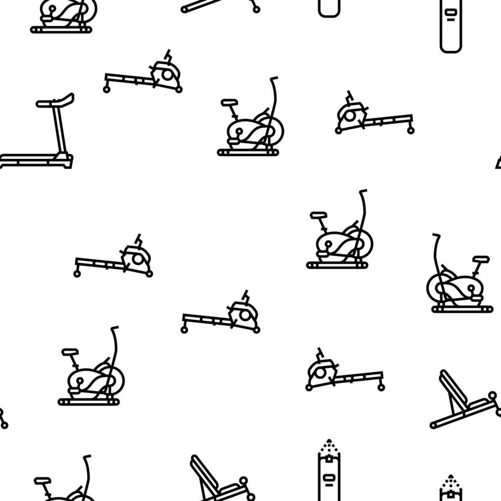 fitness sport gym healthy vector seamless pattern