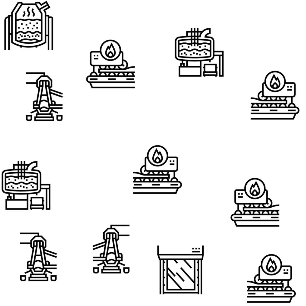 steel production industry metal vector seamless pattern