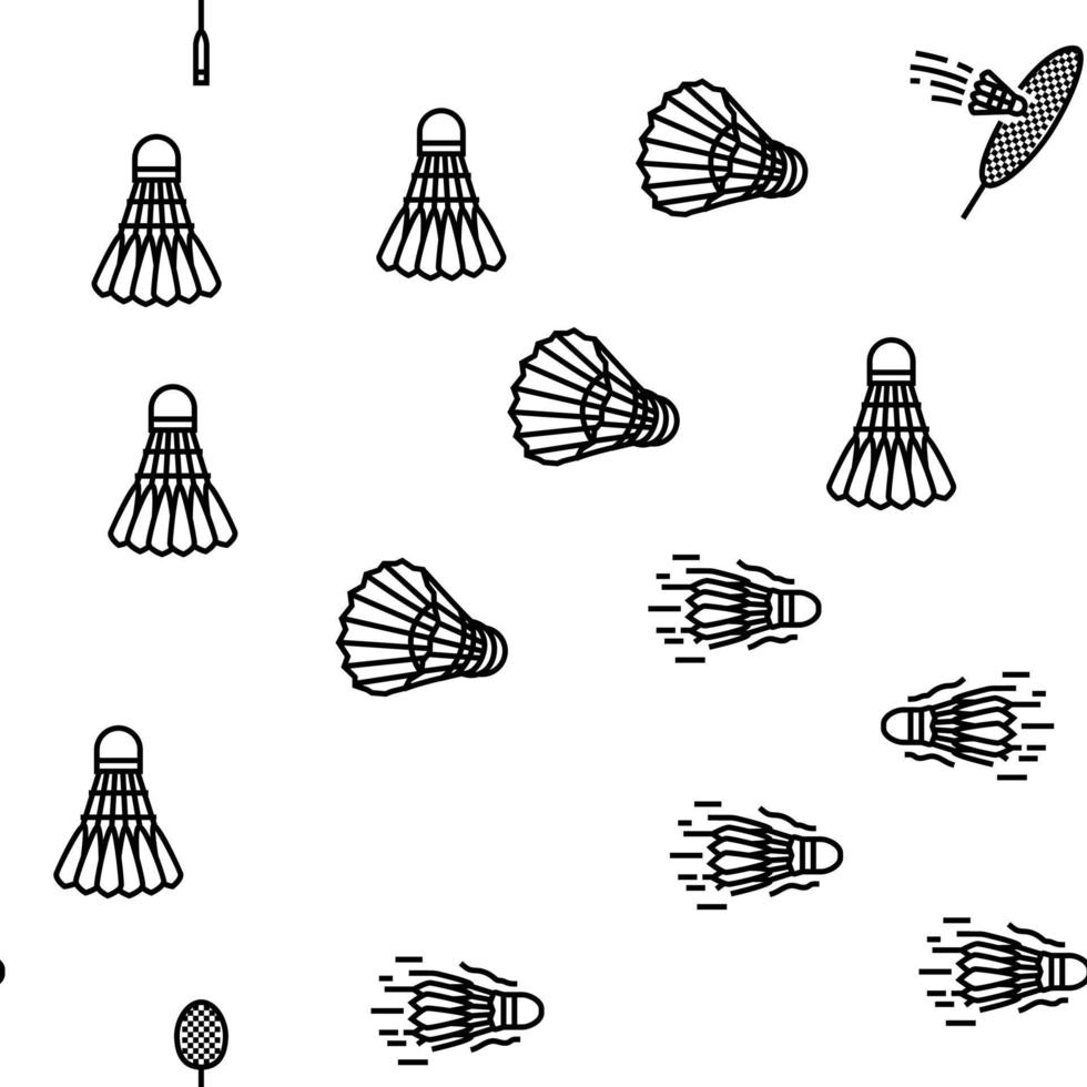 badminton shuttlecock sport vector seamless pattern
