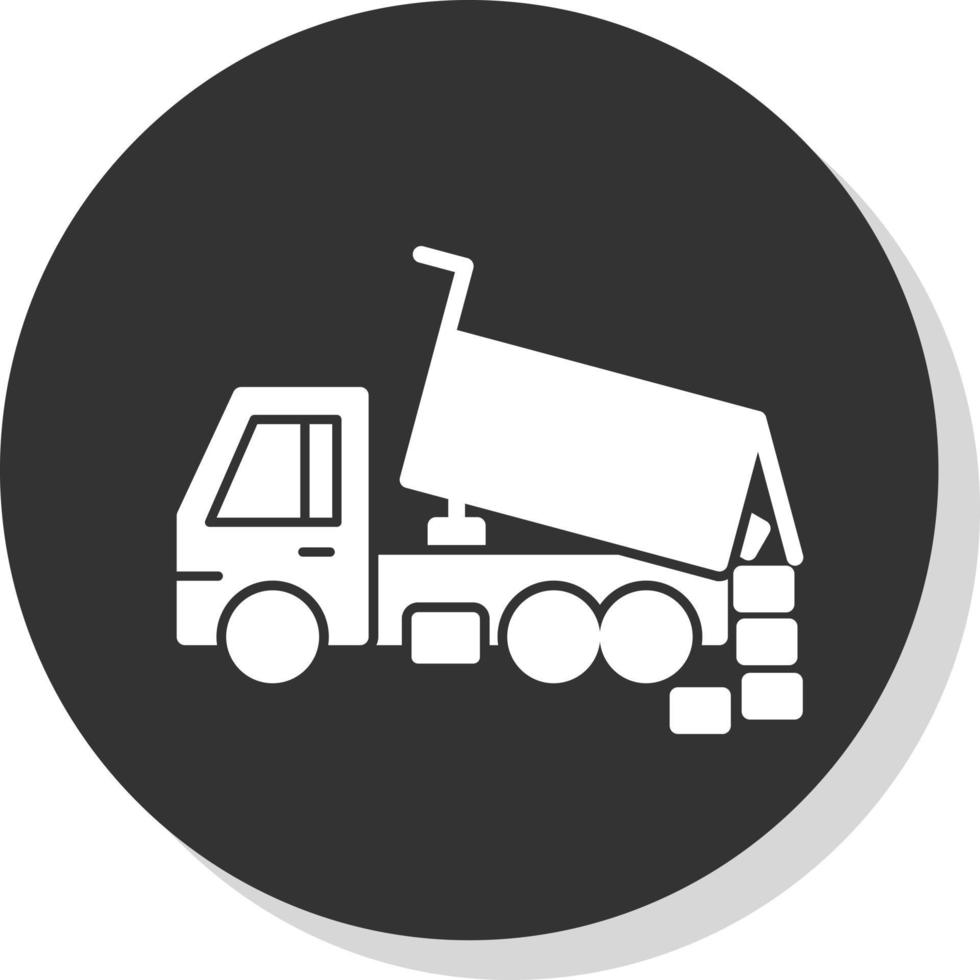 Dumper Truck Vector Icon Design