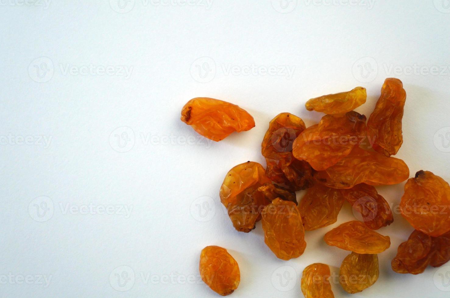 raisins isolated on white background with clipping path photo