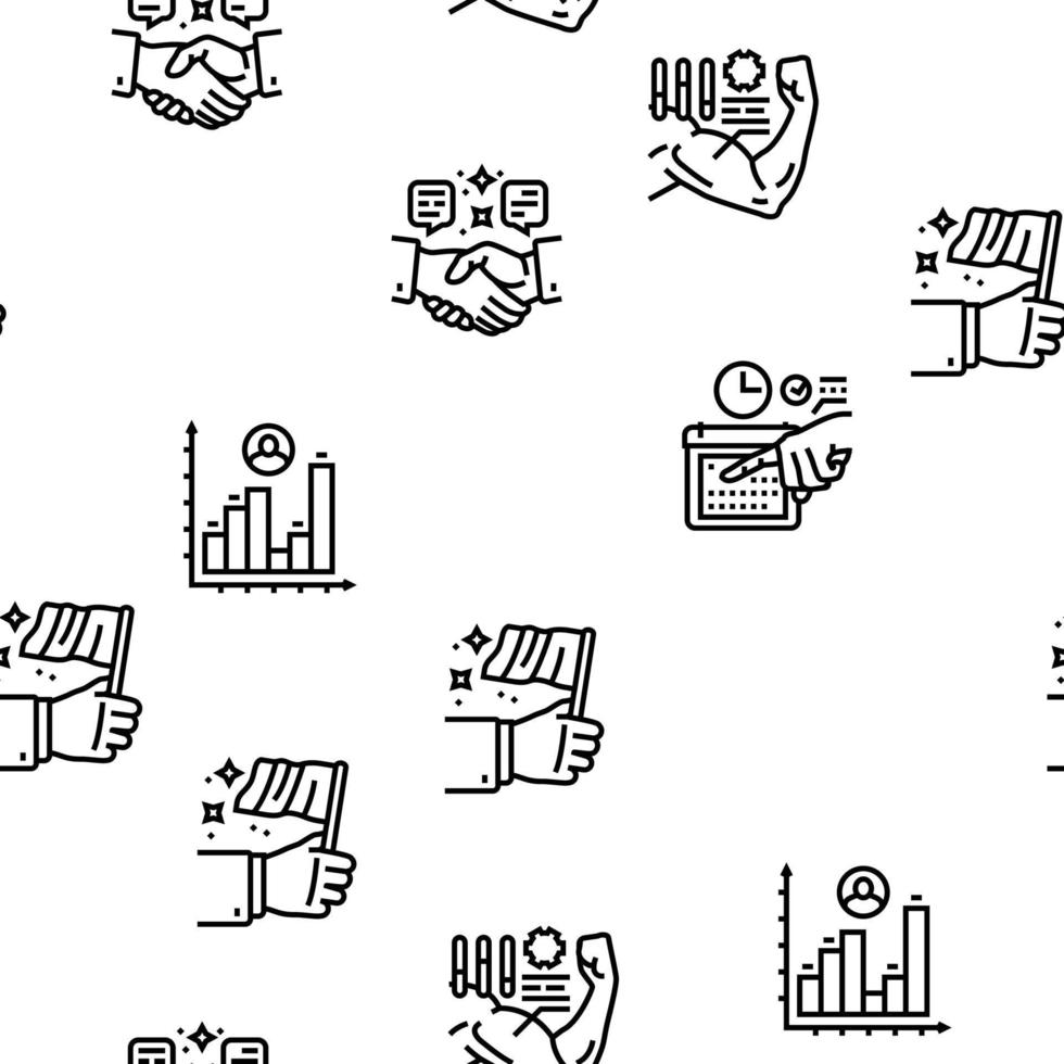 leadership business success team vector seamless pattern