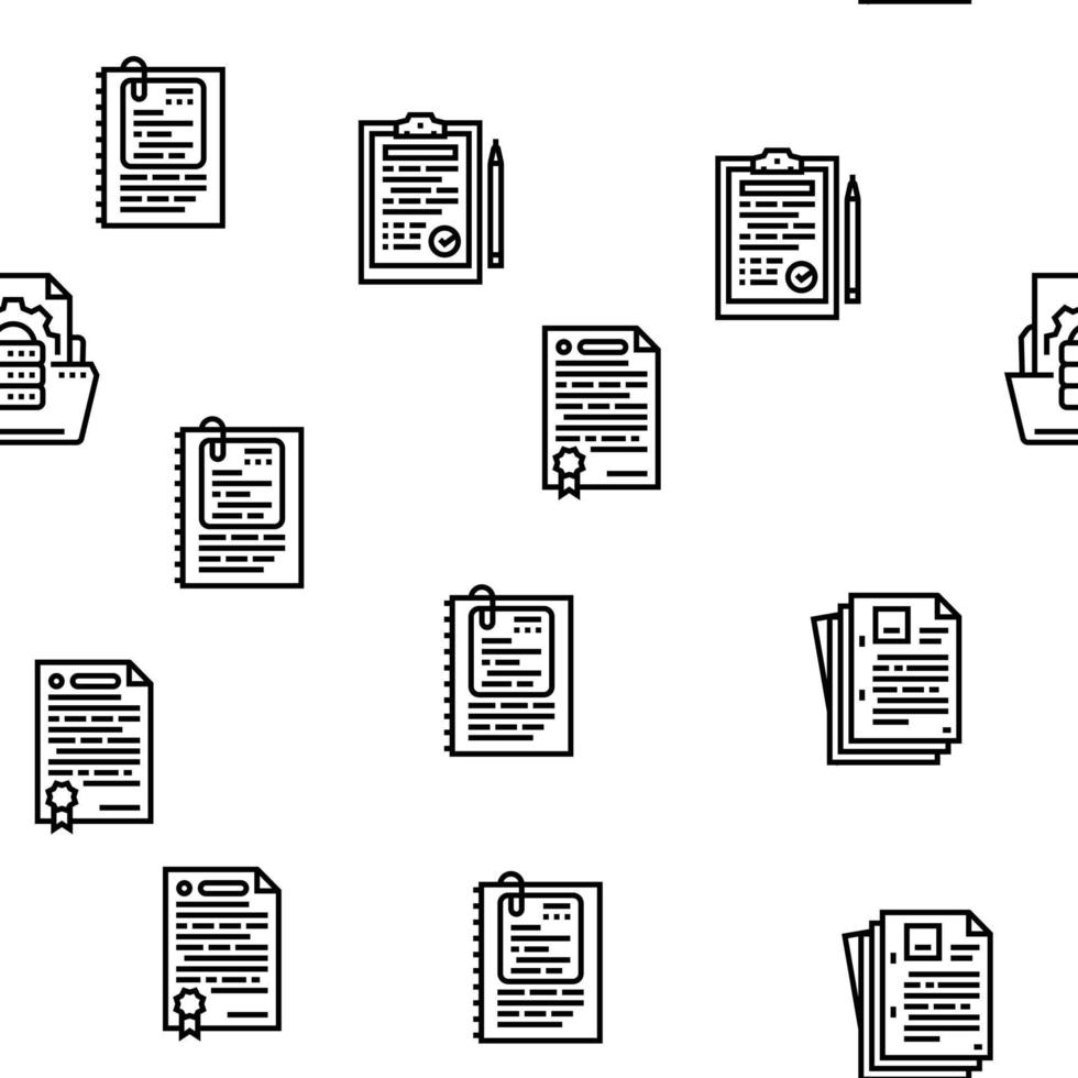 document paper file business page vector seamless pattern