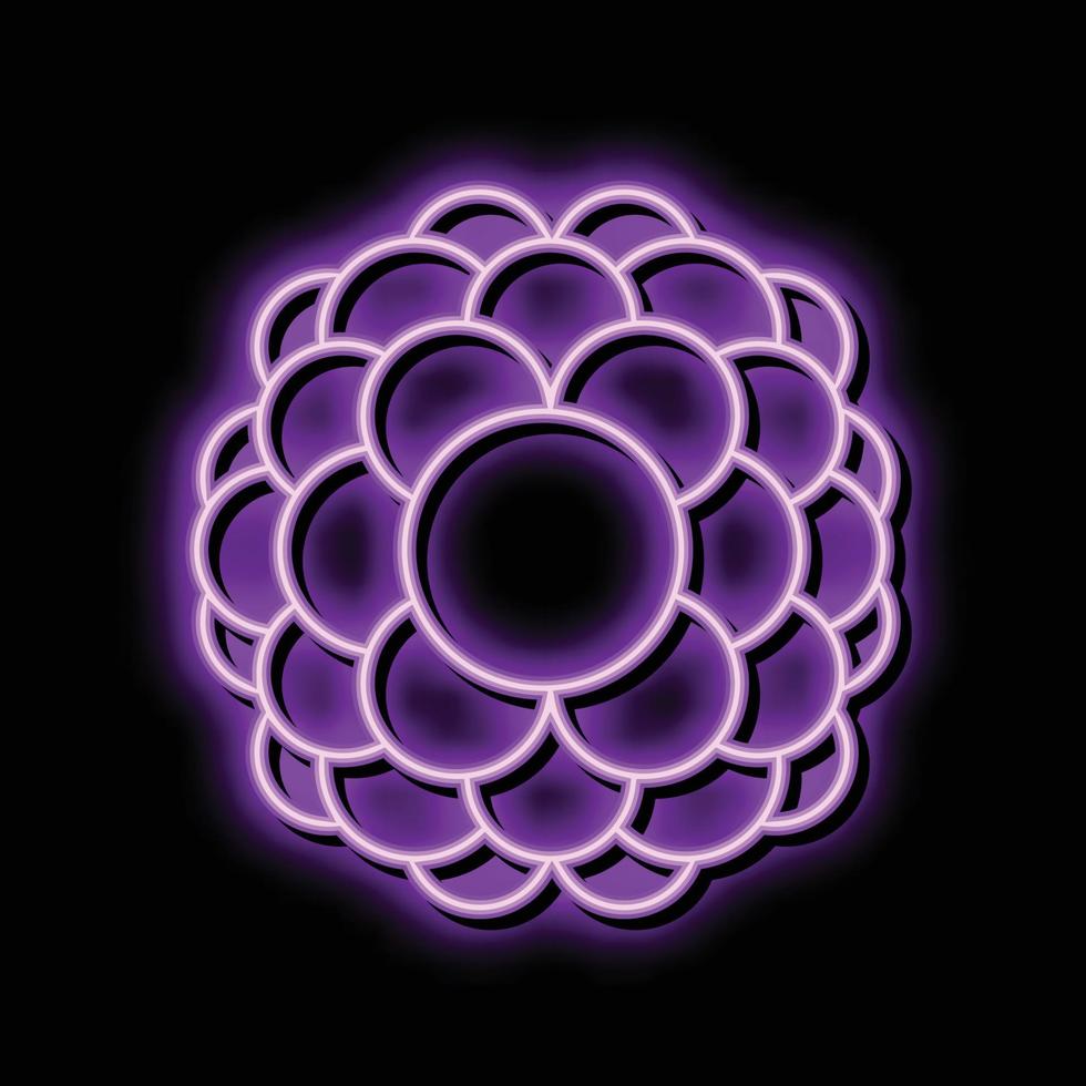particle molecular structure neon glow icon illustration vector