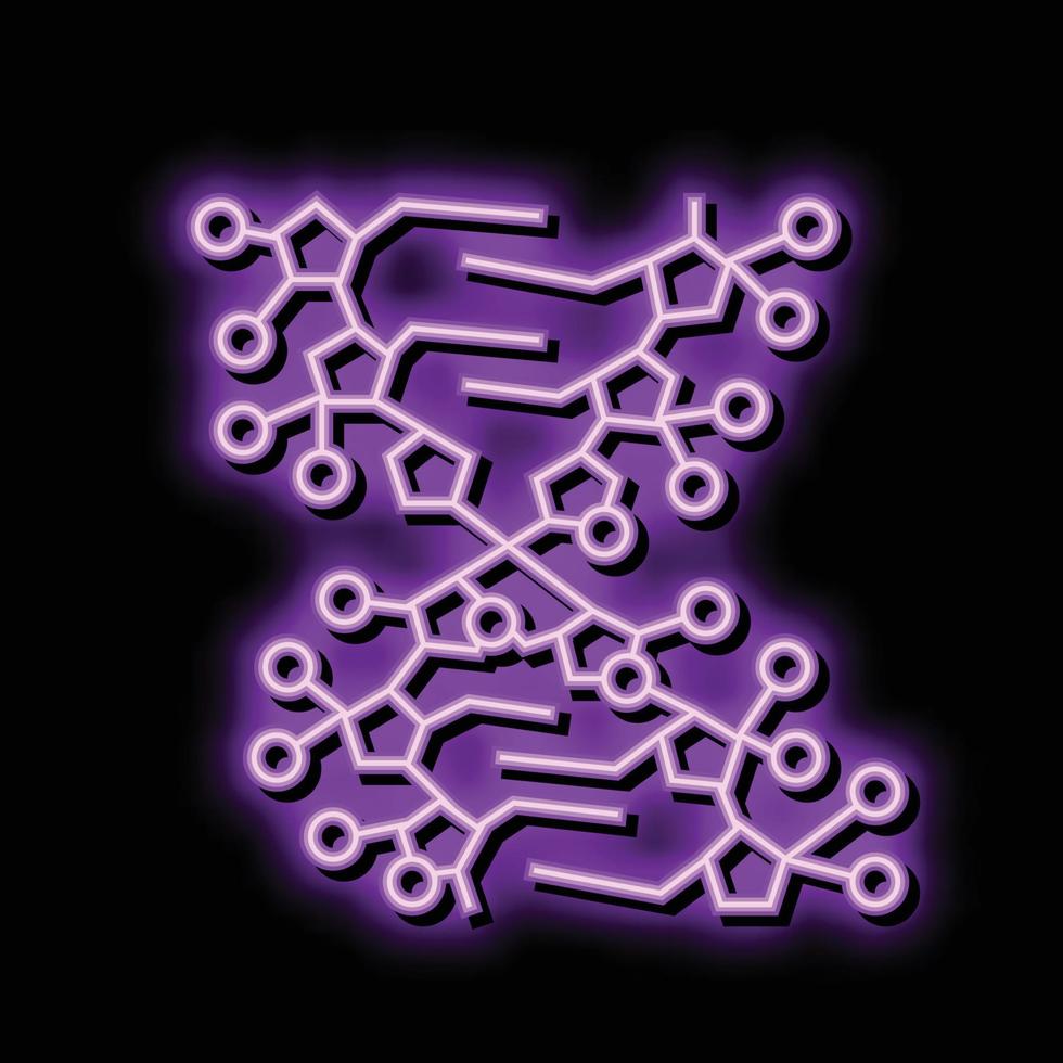 gene molecular structure neon glow icon illustration vector