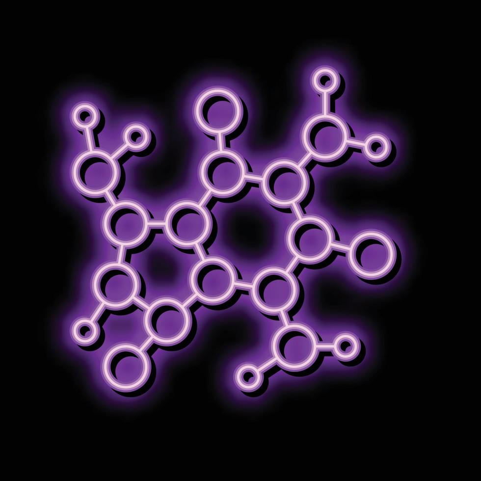 science molecular structure neon glow icon illustration vector