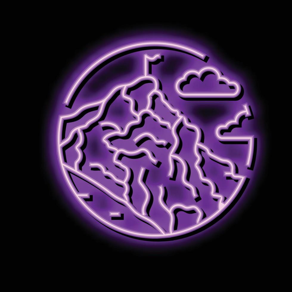 high mountain landscape neon glow icon illustration 21231161 Vector Art