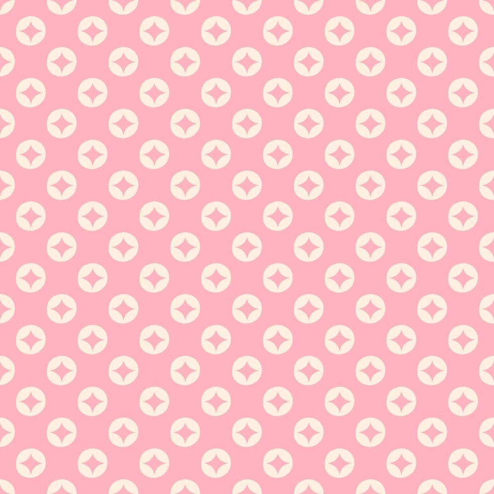 Korean pattern. Pink korean traditional pattern with hand drawn circle, geometric shapes. Asian traditional motif, chinese seamless pattern, japanese repeated background. Vector illustration