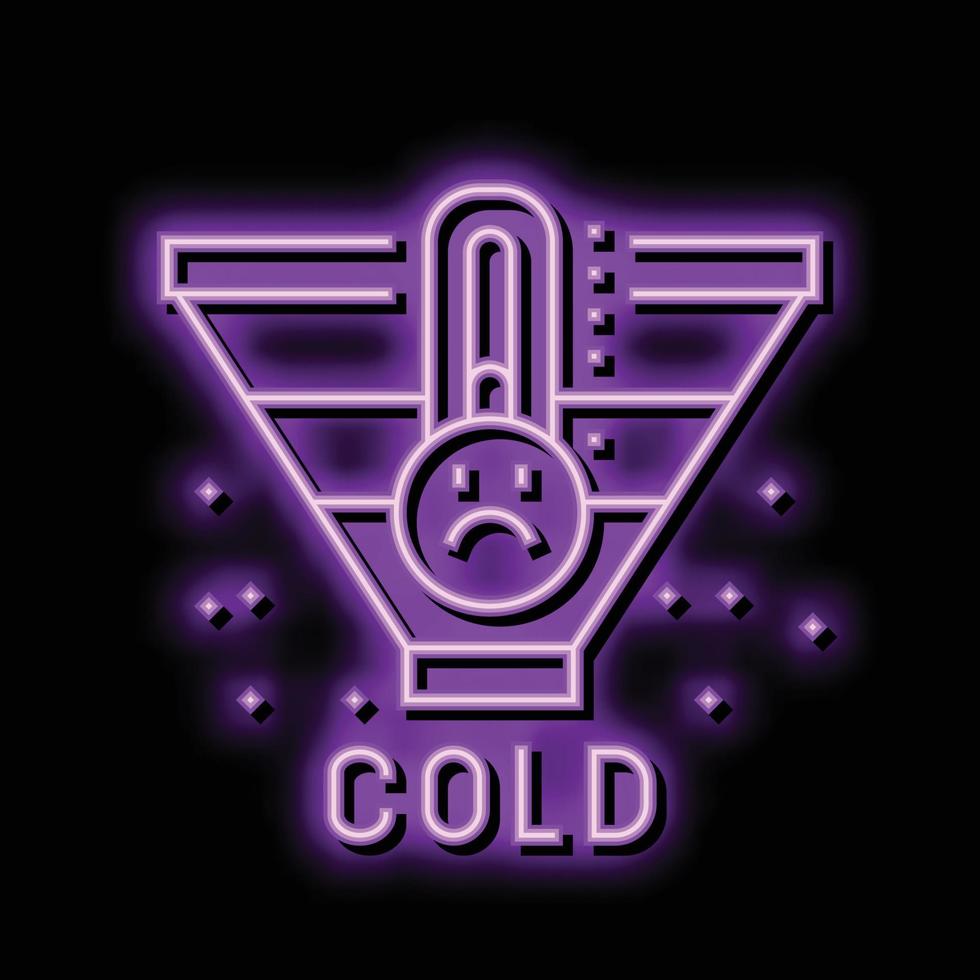 cold leads neon glow icon illustration vector