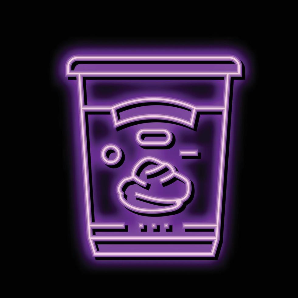 greek yogurt milk product neon glow icon illustration vector