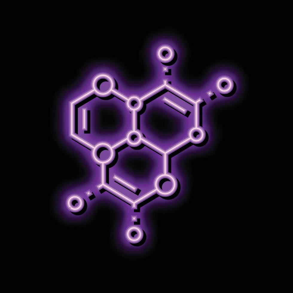 scientific molecular structure neon glow icon illustration vector