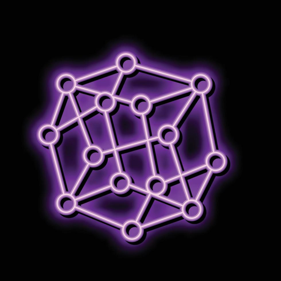 model molecular structure neon glow icon illustration vector