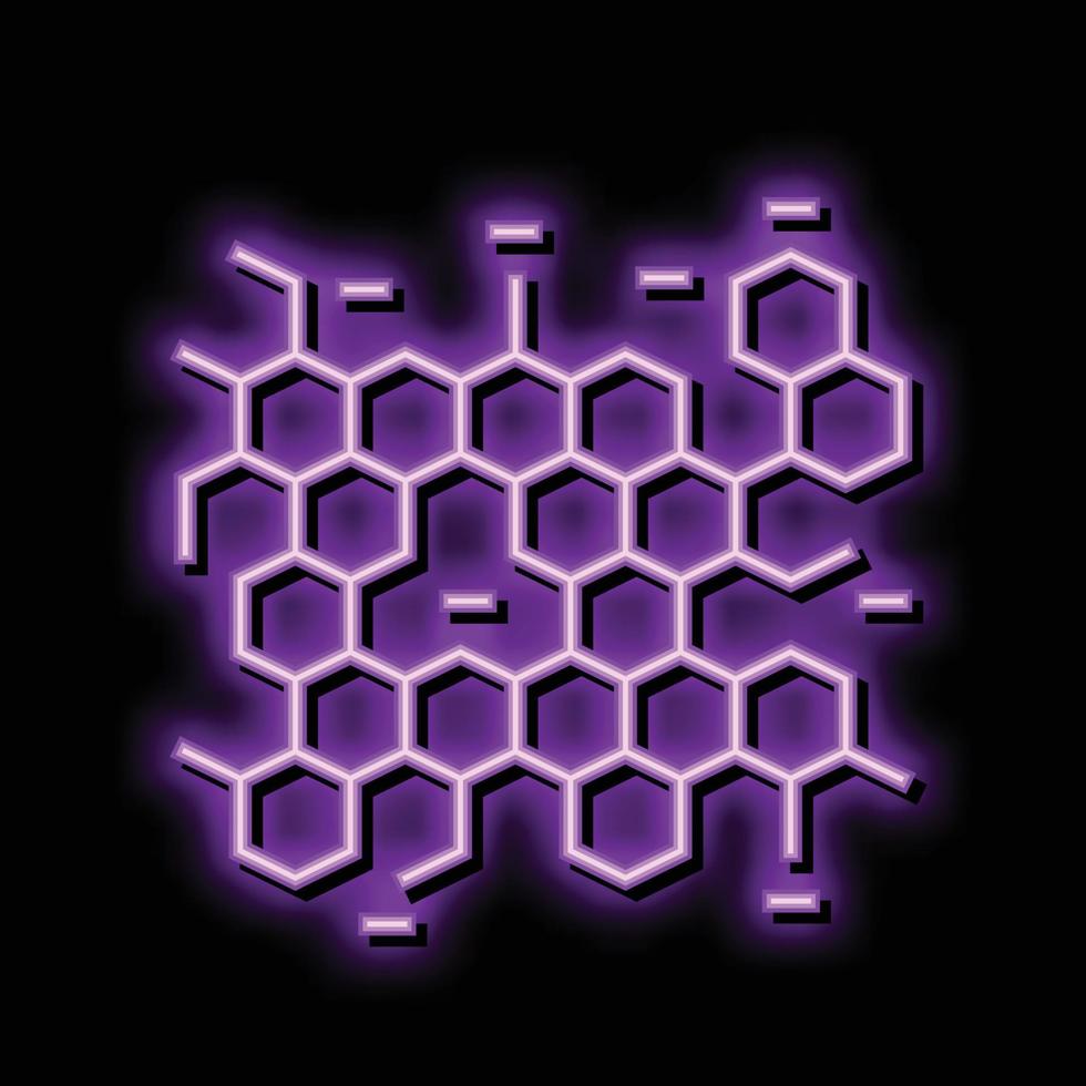 microbiology molecular structure neon glow icon illustration vector