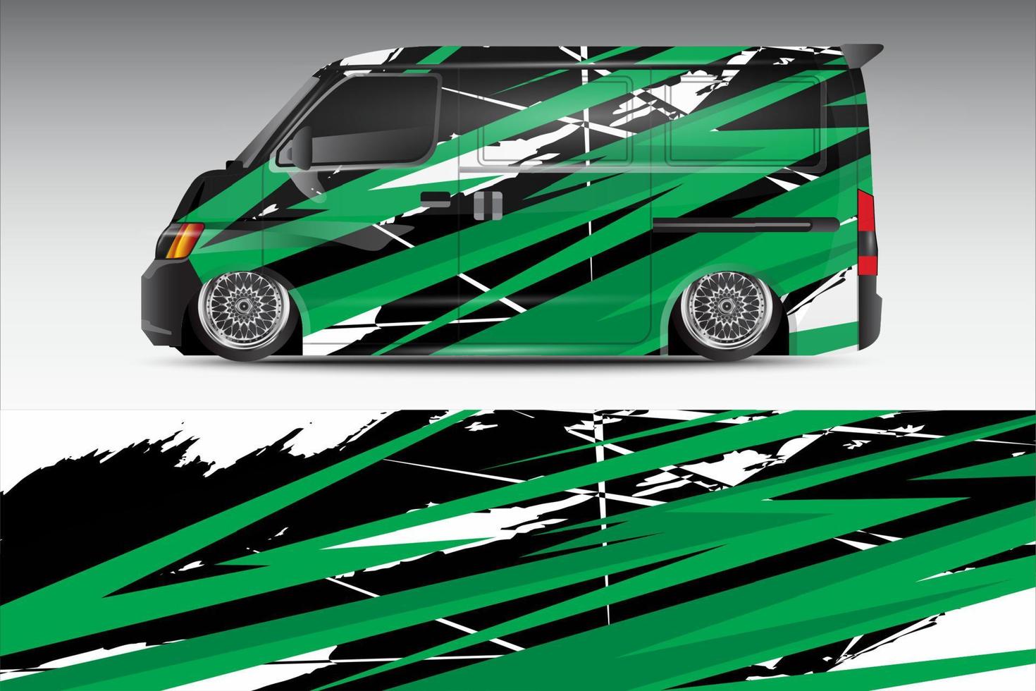 racing car wrap design for vehicle vinyl stickers and automotive company sticker livery vector
