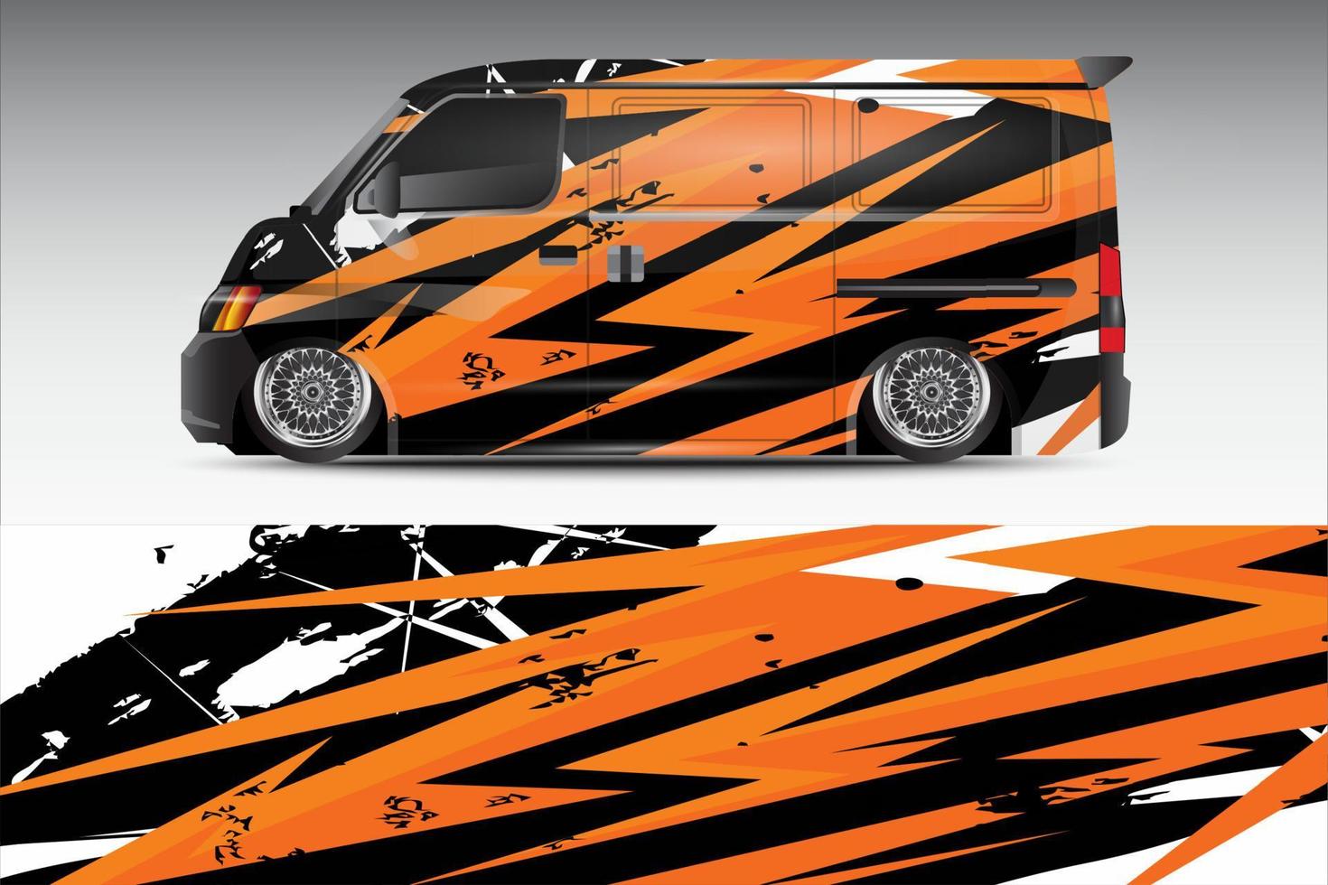 racing car wrap design for vehicle vinyl stickers and automotive company sticker livery vector