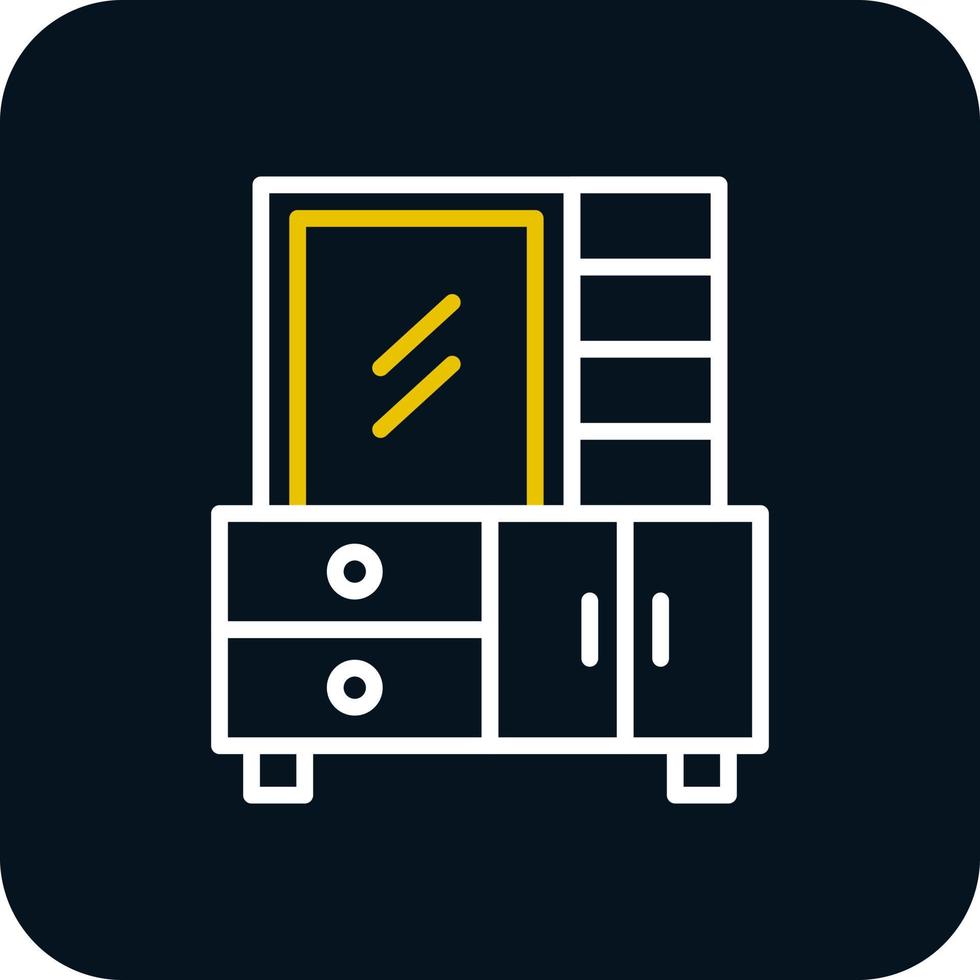 Dressing Table Vector Icon Design
