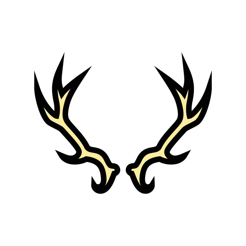 ciervo fauna silvestre animal color icono vector ilustración