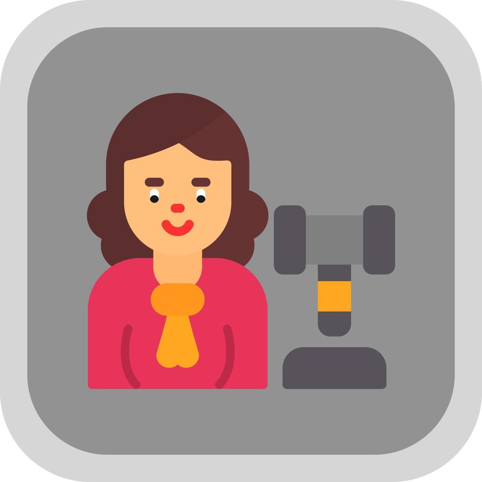 Judge Woman Vector Icon Design