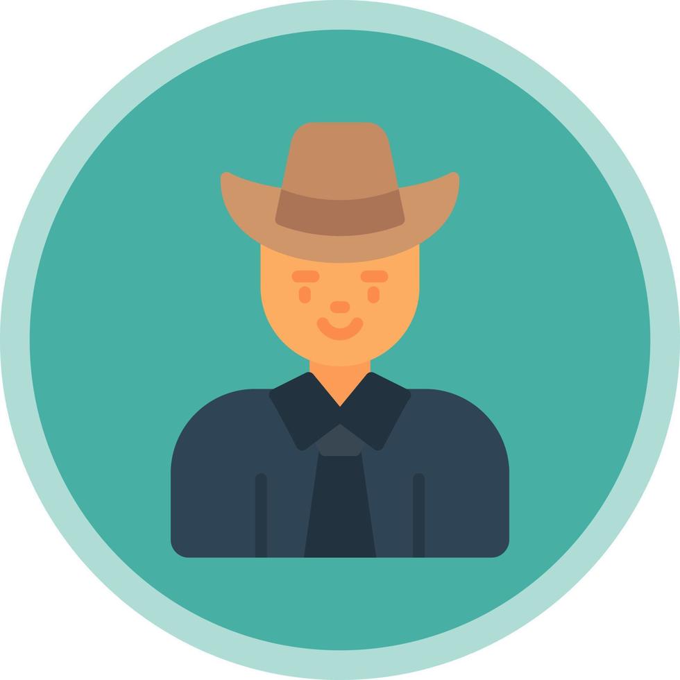 Cow Boy Vector Icon Design