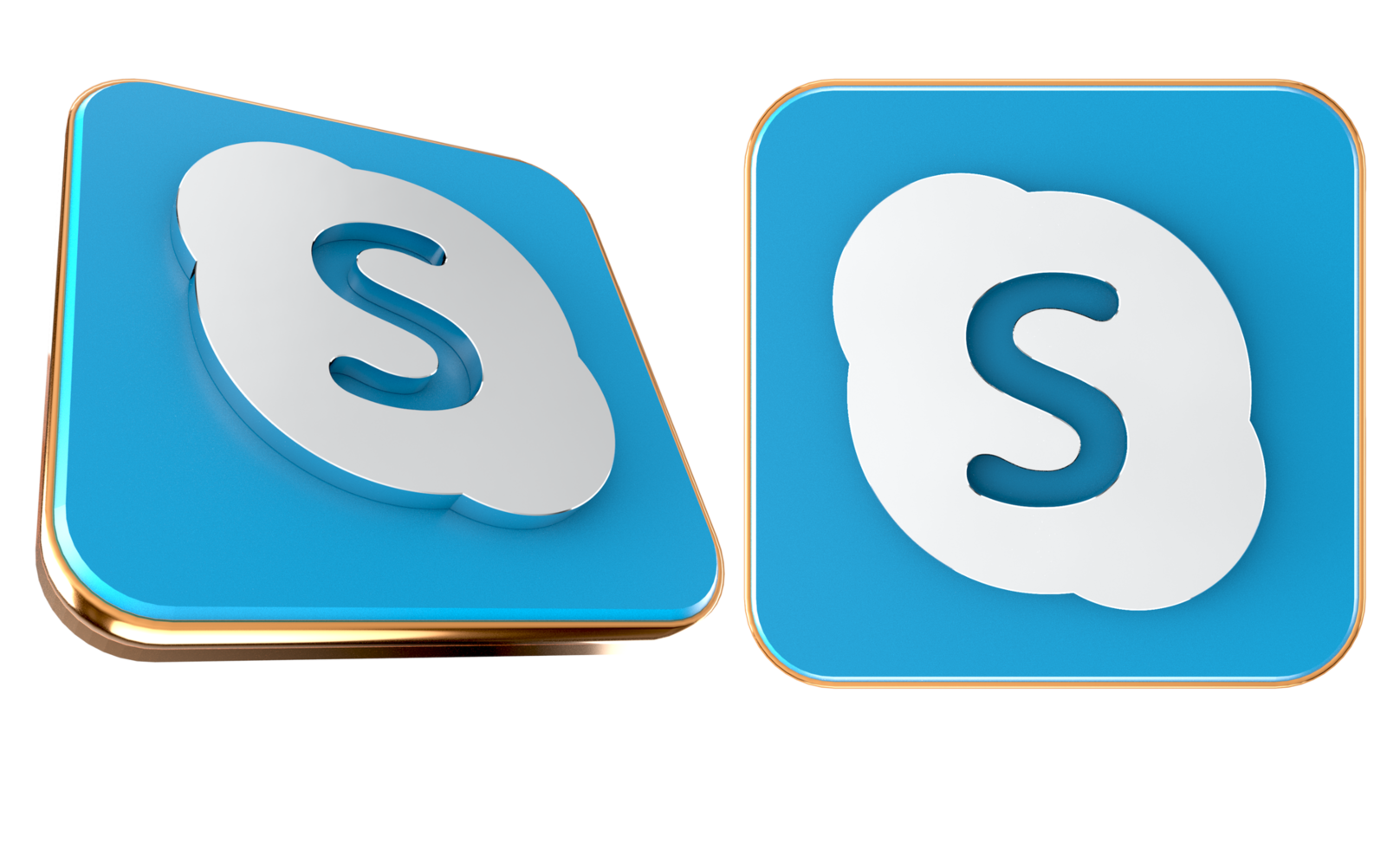 skype 3d logo su trasparente sfondo png