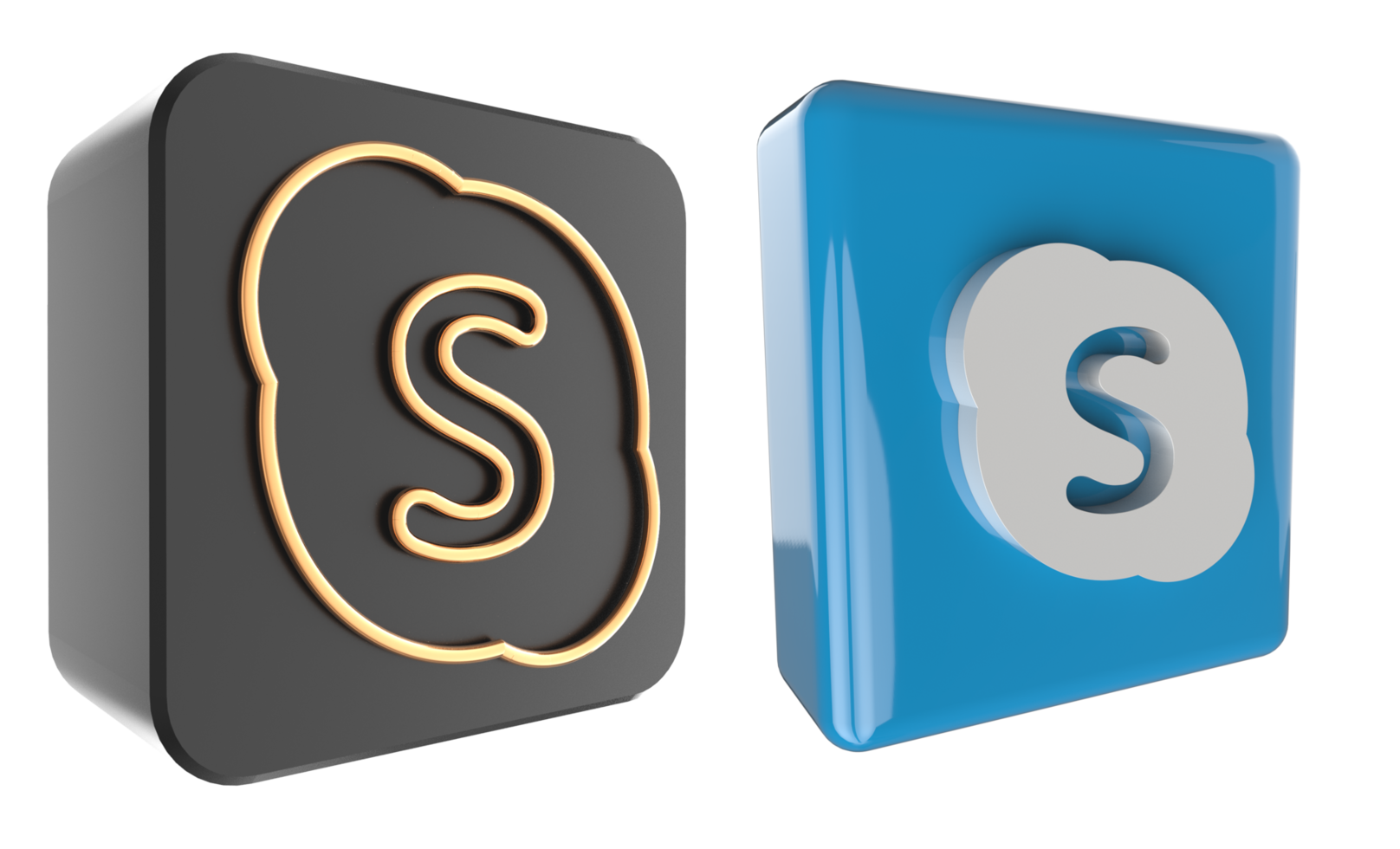 skype 3d logo su trasparente sfondo png