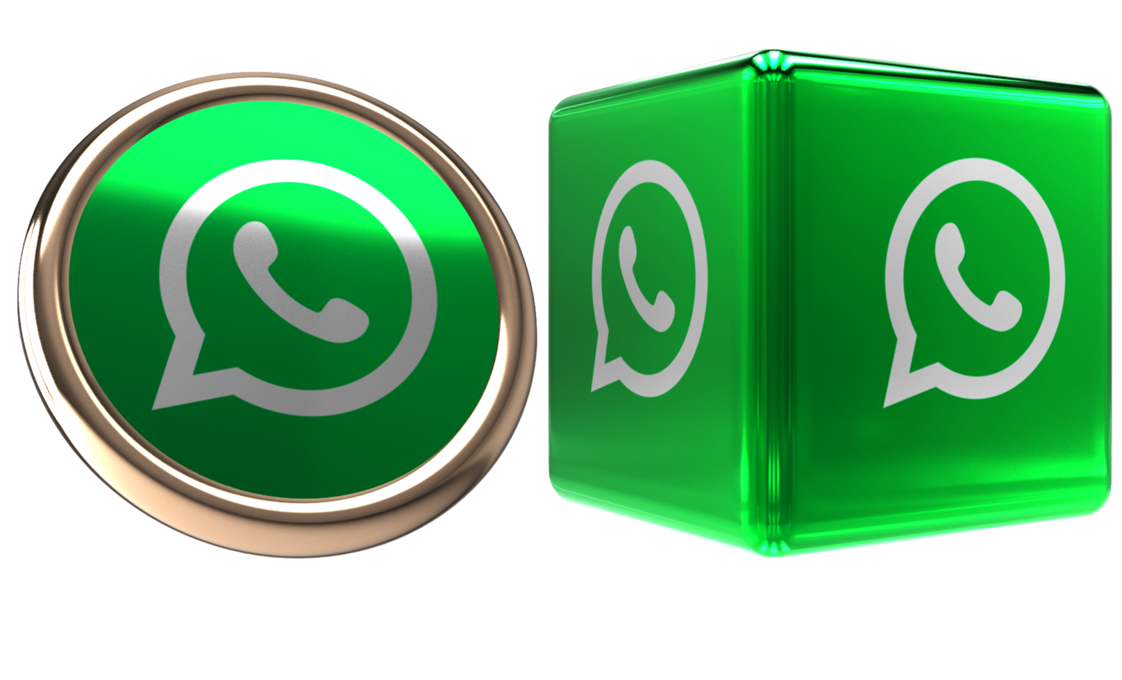 Whats app 3d logo on transparent background png