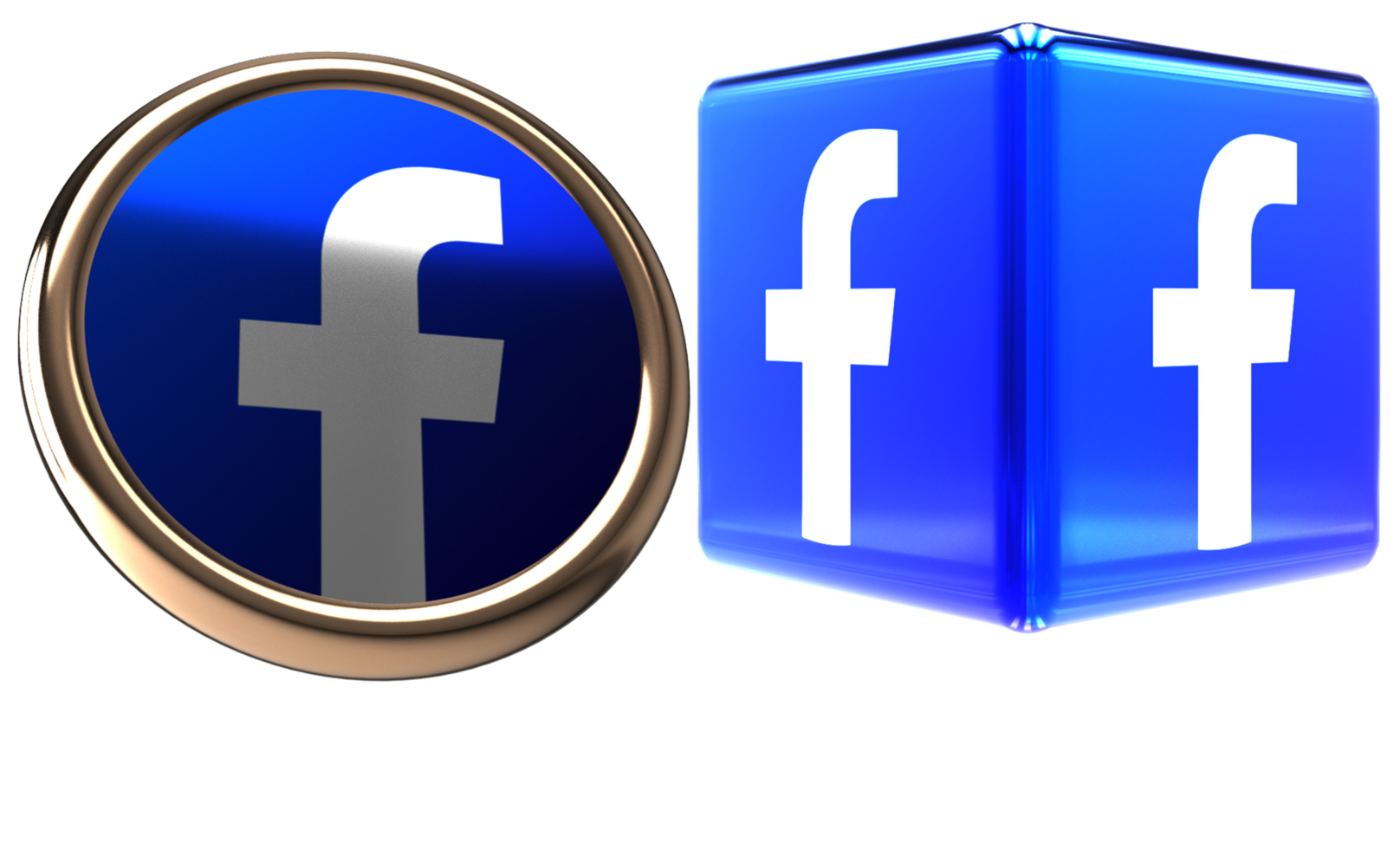 facebook 3d logo Aan transparant achtergrond png