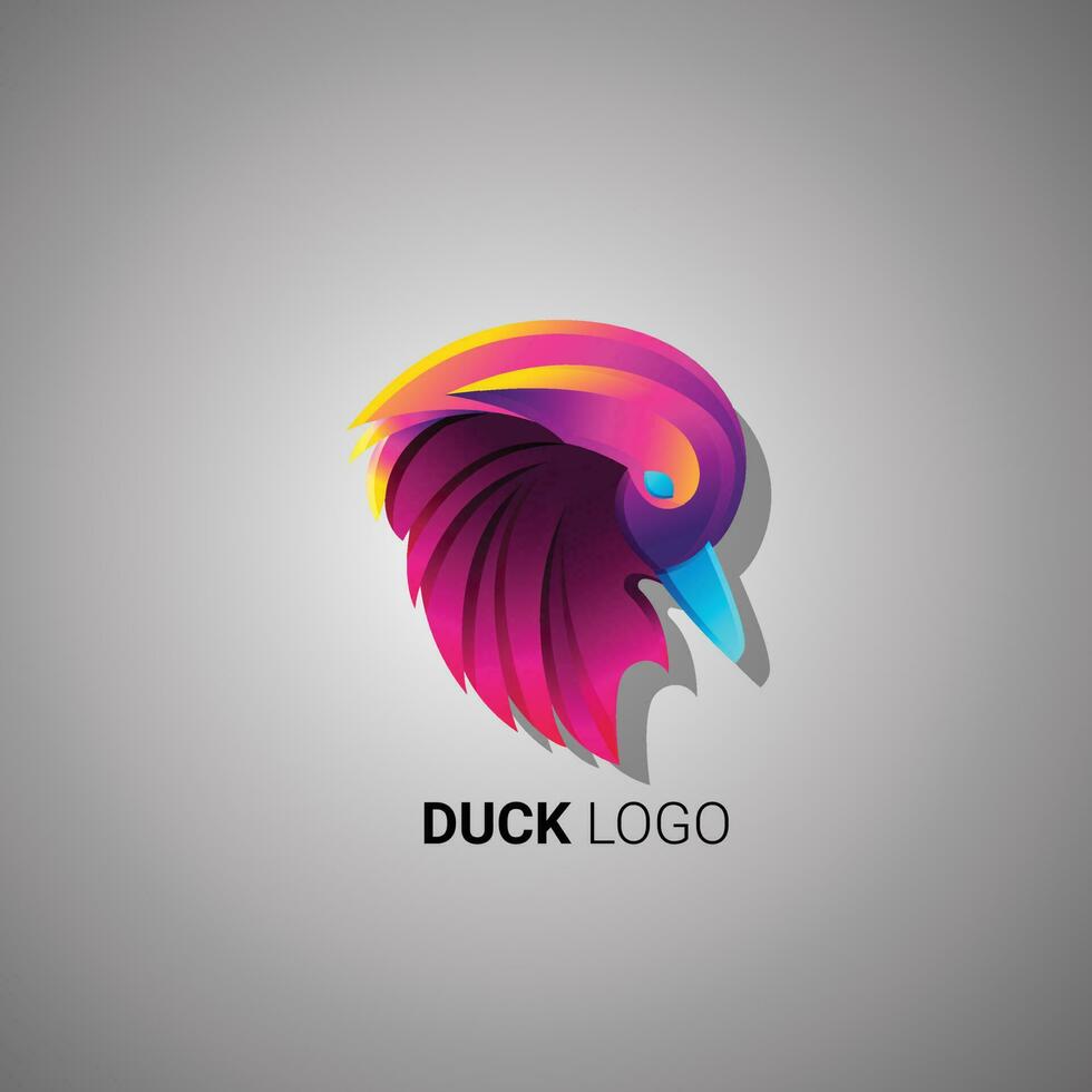 Pato logo moderno vector diseño