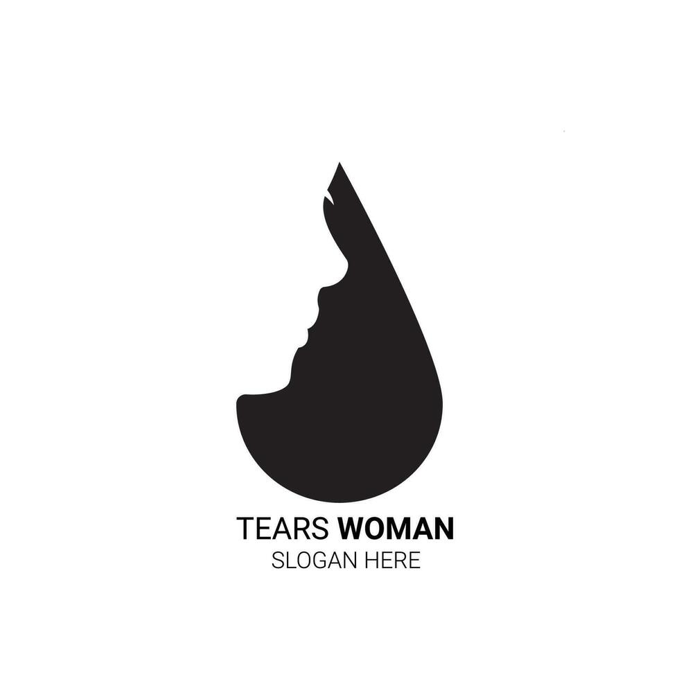 unique logo vector design combination of water drop and face.