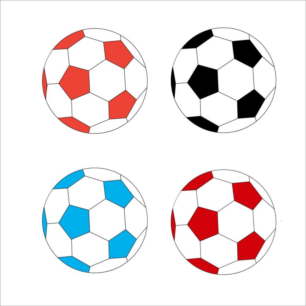 fútbol pelota plano ilustración vector diseño