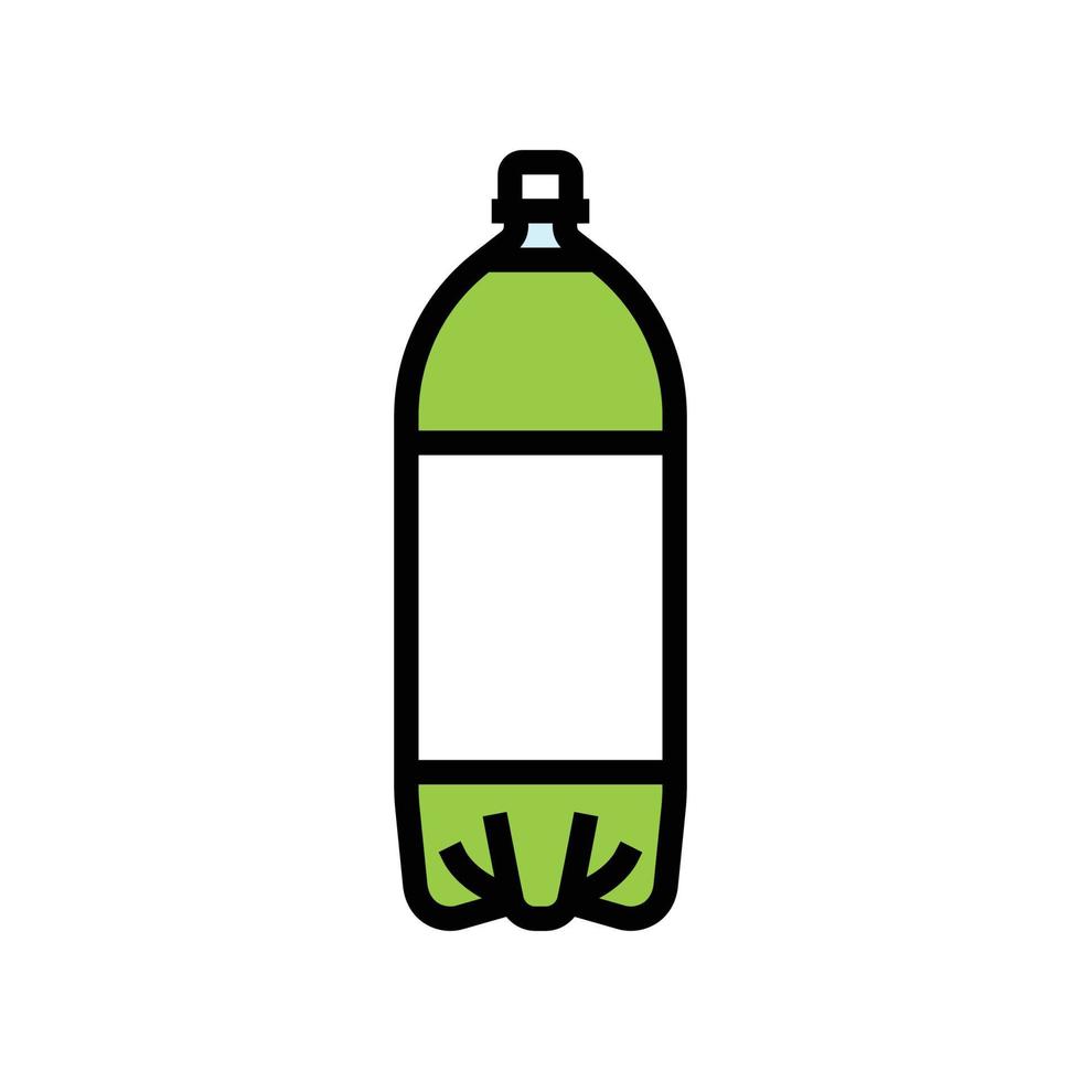 bebida soda el plastico botella color icono vector ilustración