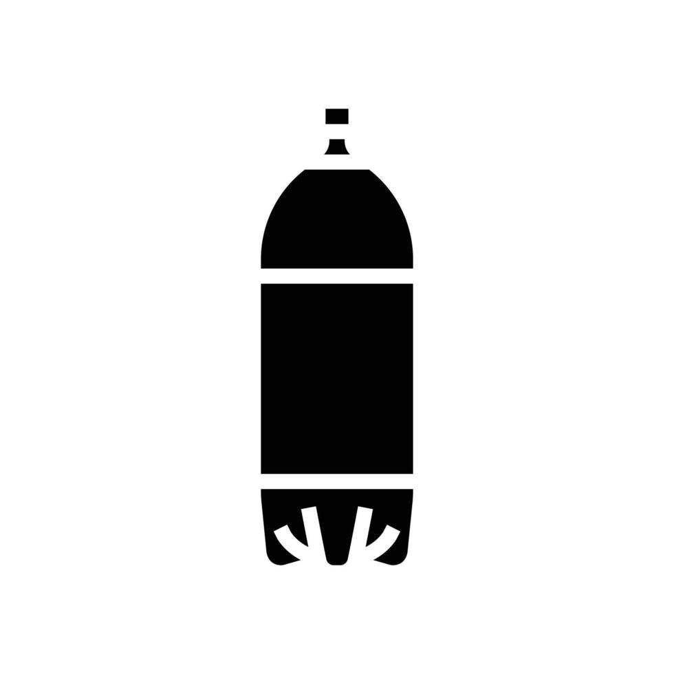 bebida soda el plastico botella glifo icono vector ilustración