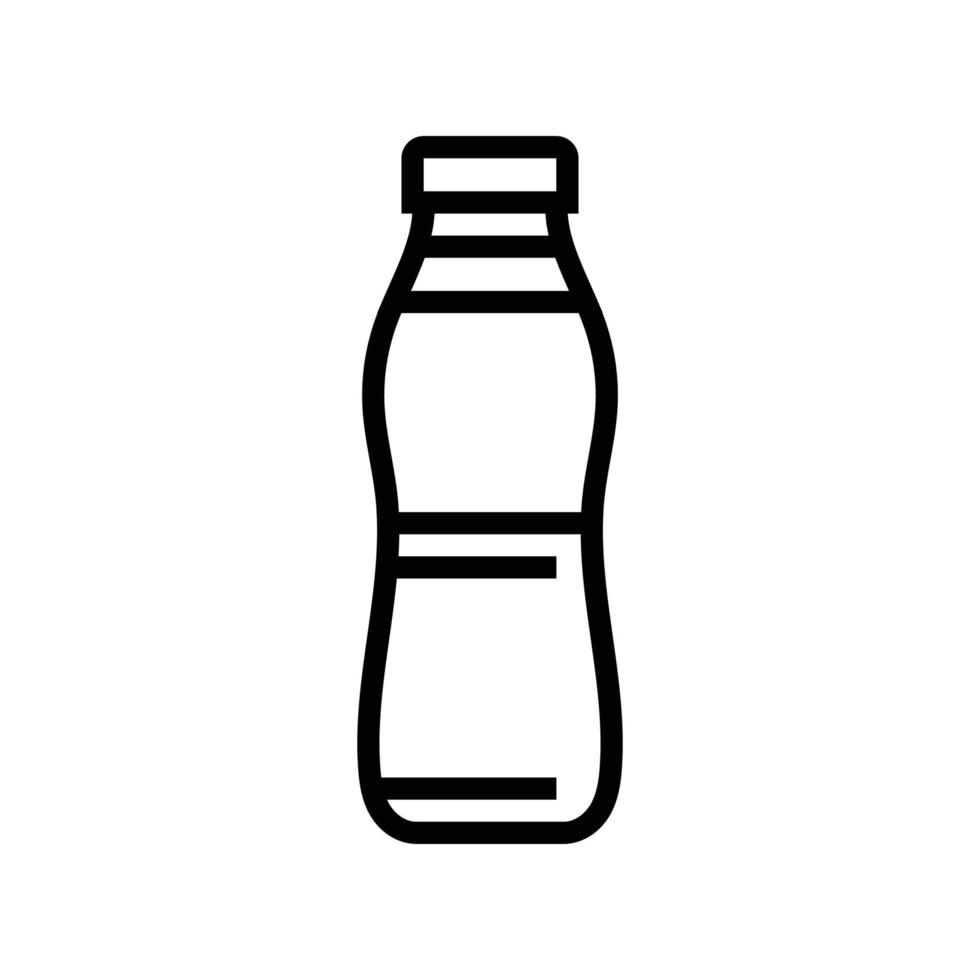 bebida jugo el plastico botella línea icono vector ilustración